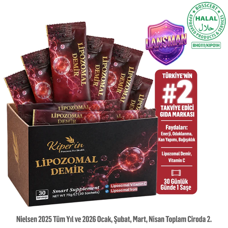 Lipozomal Demir | Lipozomal Kaplama ile Çok Yüksek Emilim ve Mide Dostu | Smart Supplement | 30 Şase