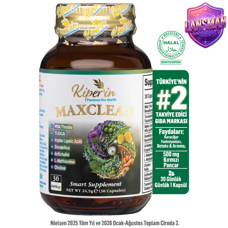 Max Clean | Onarım & Detoks | Tudca, Milk Thistle, Enginar| 9 İçerik | 725mg