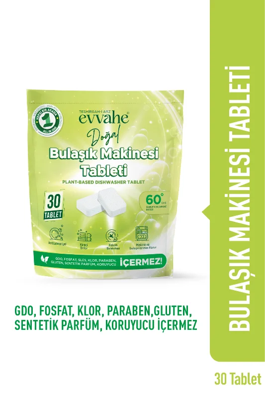 Bitkisel Bulaşık Makinesi Tableti (30 Tablet)