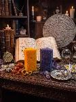 Tarot Soya Dekoratif Mum Güneş ve Ay Mum Seti El Yapımı Estetik Ev Dekorasyonu 2'li Set — görsel 1