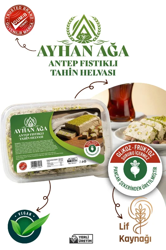 Antep Fıstıklı Tahin Helvası glikozsuz 350 gr