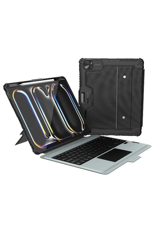 NLK-0305 Bumper Combo RGB Işıklı Klavyeli Kılıf iPad 10.2 2019/2020/2021