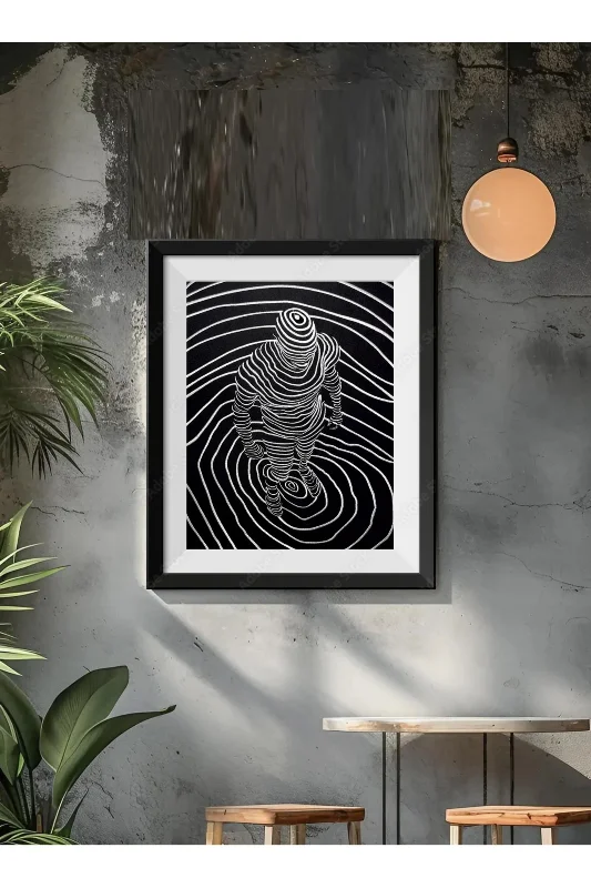 Optik Lin'e Art İllüstrasyon Nakış işleme Tablo