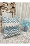 Zigzag Desen Renkli Kırlent Kılıfı 45x45 — görsel 1