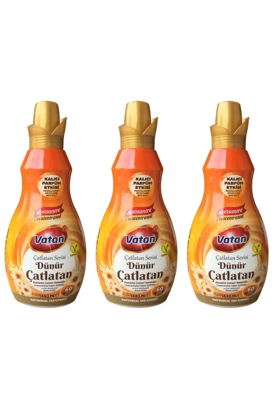 KONSANTRE ÇAMAŞIR YUMUŞATICI DÜNÜR ÇATLATAN 1440 ML X 3 LÜ