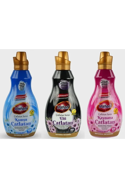 KONSANTRE ÇAMAŞIR YUMUŞATICI KOMŞU- ELTİ - KAYNANA ÇATLATAN 1440 ML X LÜ SET