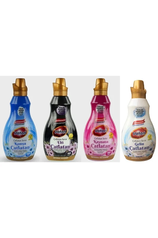 KONSANTRE ÇAMAŞIR YUMUŞATICI KOMŞU- ELTİ - KAYNANA - GELİN ÇATLATAN 1440 ML X 4 LÜ SET