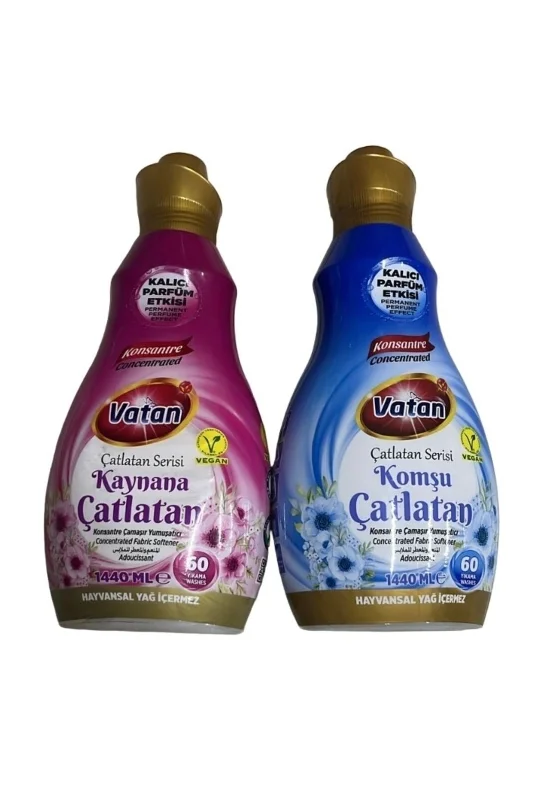 KONSANTRE ÇAMAŞIR YUMUŞATICI KOMŞU- KAYNANA ÇATLATAN 1440 ML X 2 Lİ SET