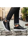 Siyah, Beyaz Ve Siyah Beyaz Taban Comfort Hafif Ortopedik Klasik-Spor Ayakkabı — görsel 1