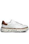 Beyaz Kahverengi Detay Ortopedik Sneaker Erkek Ayakkabı — görsel 1