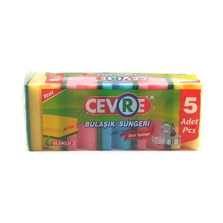Çevre Oluklu Bulaşık Süngeri (5'li Paket)