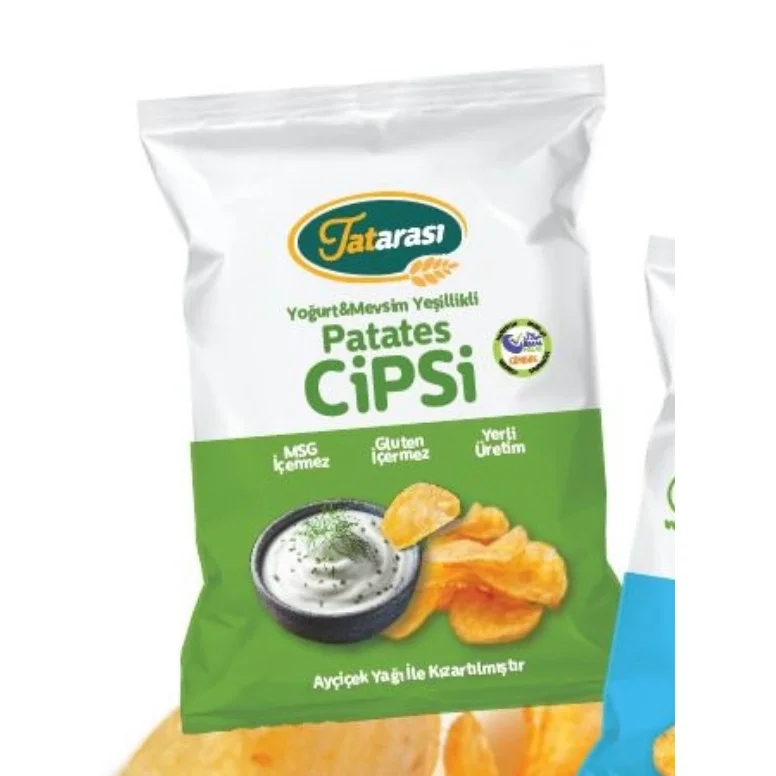 Tatarası Patates Cipsi Yoğurt Ve Mevsim Yeşillikli 70 Gr