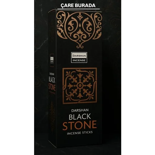 Darshan Incense - Black Stone 20'li Çubuk Tütsü (Mistik Atmosfer & Zihinsel Berraklık)