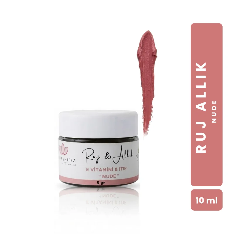Bitkisel İçerikli Doğal Ruj Allık NUDE (Kavanoz) 5 gr