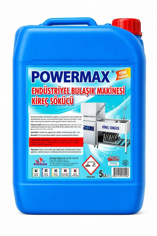 Powermax Endüstriyel Bulaşık Makinesi Kireç Sökücü 5 Litre