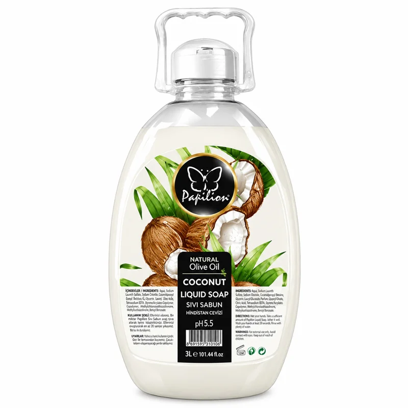 Papilion Sıvı El Sabunu Hindistan Cevizi 3 litre