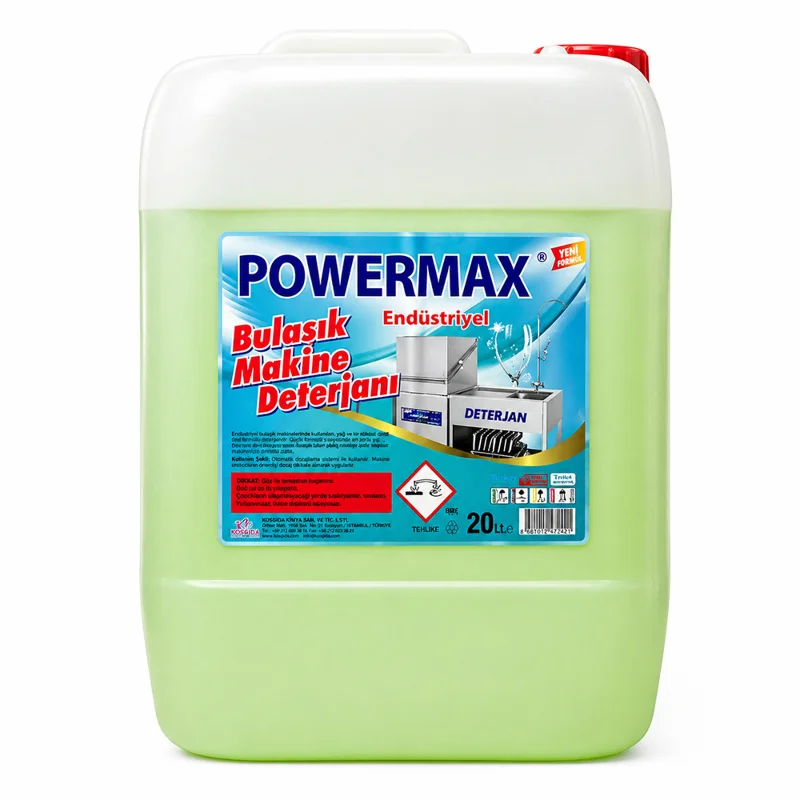 Powermax Endüstriyel Bulaşık Makinesi Deterjanı 20 Lt