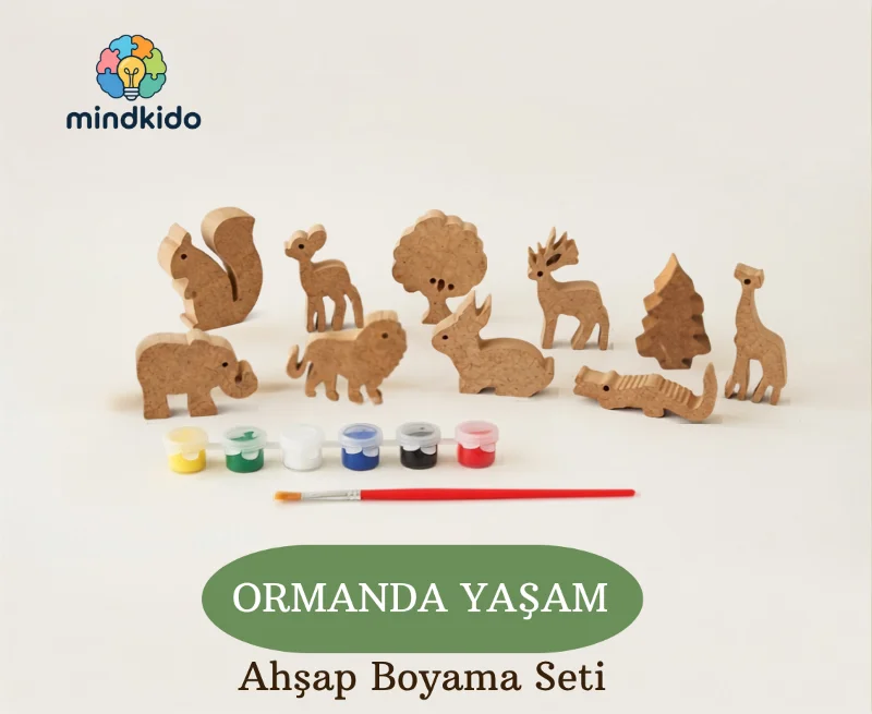 ORMANDA YAŞAM Temalı Ahşap Boyama Seti