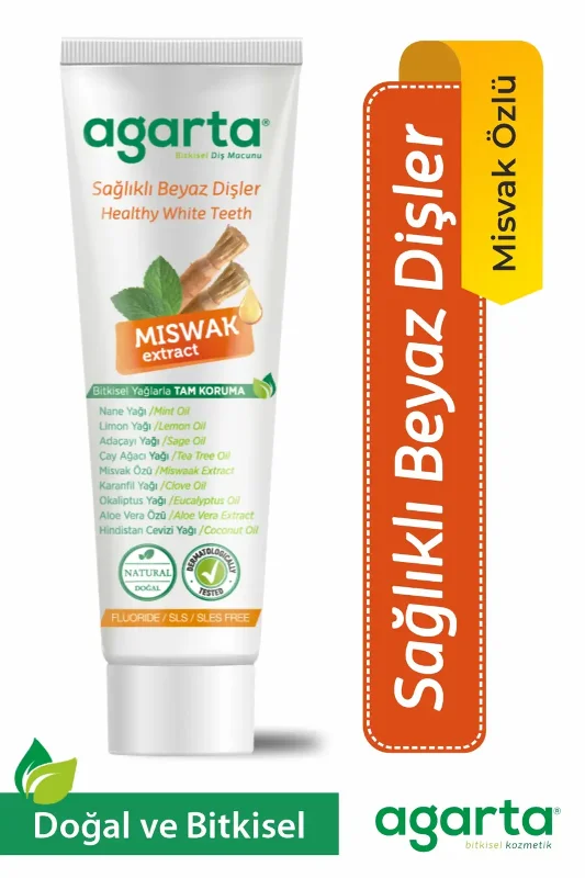Agarta Doğal Misvak Özlü Diş Macunu 100 ml /130 gr