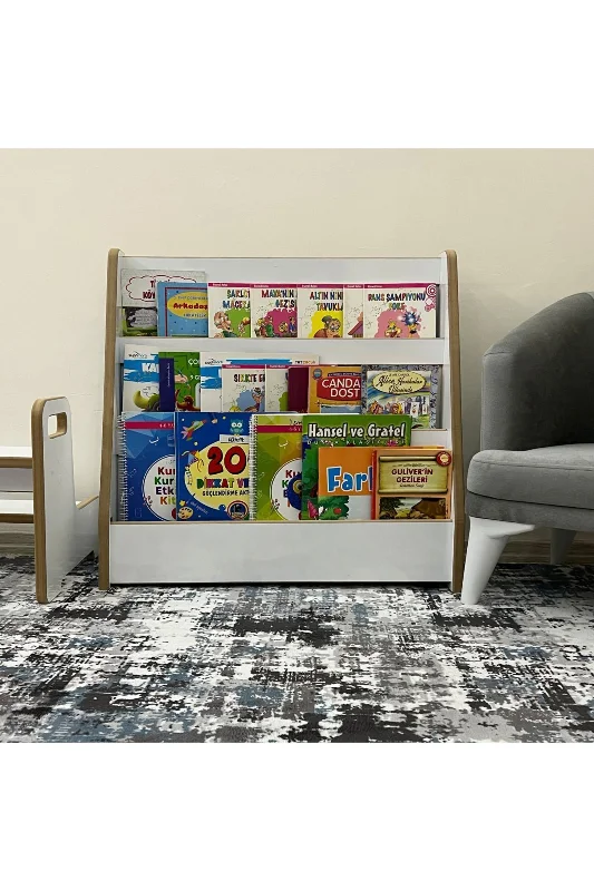 Melis 3 Raflı Kitaplık - Bebek Çocuk Oyun Odası Melis 3 Raflı Montessori Kitaplık