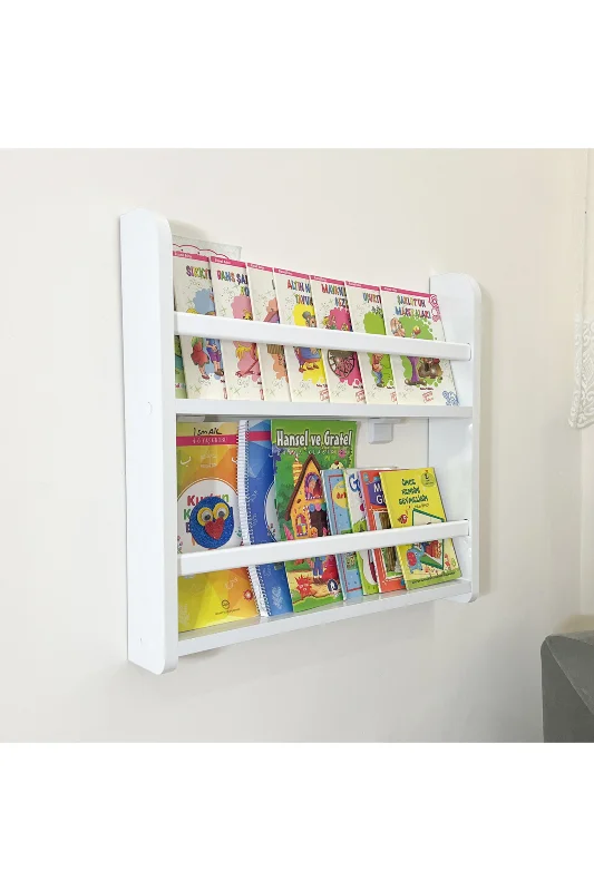 Carmen 2 Raflı Kitaplık - Montessori Kitaplık – Çocuk Odası Kitaplığı
