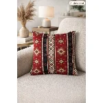 45 x 45 cm Fermuarlı Kilim Desenli Kırlent Kılıfı — görsel 2