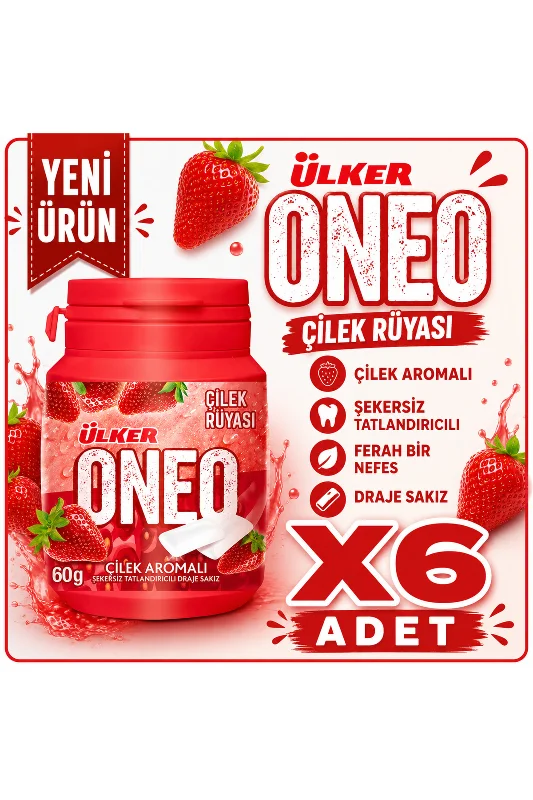 Ülker Oneo Çilek Aromalı Draje Sakız