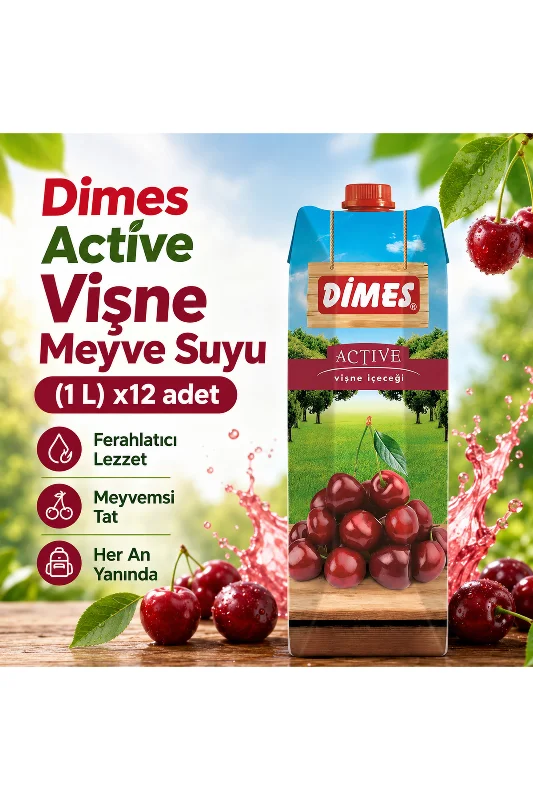 Dimes Active Vişne Meyve Suyu 1 L