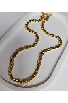 14K kuyumcu model JÜPİNG ARPA MODEL ALTIN RENGİ KOLYE 60CM - 5MM — görsel 1
