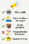KuzeyYıldızı Çelik Kolye 316L KARARMAZ GOLD “”AntiAlerjik “” — görsel 2