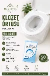 Tek Kullanımlık 50 Adet Klozet Örtüsü Klozet Poşeti Klozet Kapak Örtüsü Şeffaf Kullan At — görsel 1