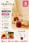6 Adet Borosilikat Isıya Dayanıklı Kupa Cam Bardak 6 Adet — görsel 1