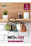 Delmeden Montaj 6 Kancalı Dolap Altı Bardak ve Kupa Askılığı – Siyah Metal Mutfak Rafı Organizeri — görsel 1