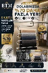 5 Katlı Pantolon Askısı Paslanmaz Metal Dolap İçi Düzenleyici Kaymaz Askılık — görsel 1