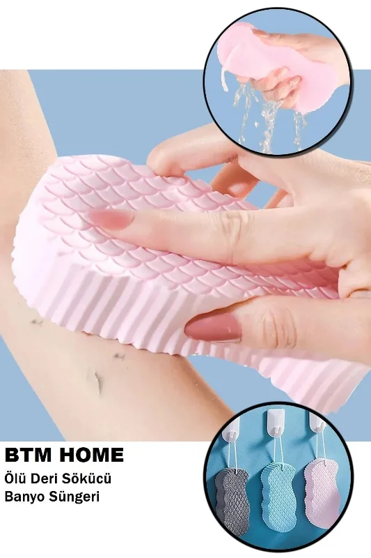 Vucüt Duş Süngeri - Ölü Deri Temizleyici - Sihirli Banyo Lifi